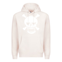 Pale Pink skull crossbones Premium Hoodie - linhVisuals
