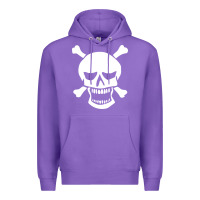Purple skull crossbones Premium Hoodie - linhVisuals