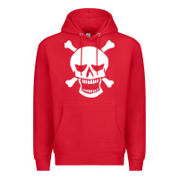 Red skull crossbones Premium Hoodie - linhVisuals