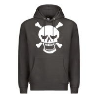 Smoke skull crossbones Premium Hoodie - linhVisuals