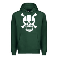 Sports Green skull crossbones Premium Hoodie - linhVisuals