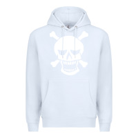 White skull crossbones Premium Hoodie - linhVisuals