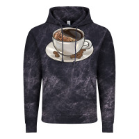 Cloud Black coffee  americano Vintage Hoodie - BarkalooDesign