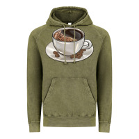 Vintage Olive coffee  americano Vintage Hoodie - BarkalooDesign