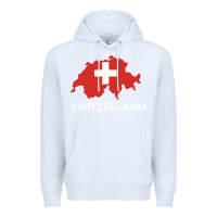 White switzerland Premium Hoodie - linhVisuals