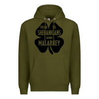 Army Green prone to shenanigans and malarkey Premium Hoodie - linhVisuals
