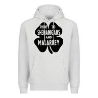 Dove Grey prone to shenanigans and malarkey Premium Hoodie - linhVisuals