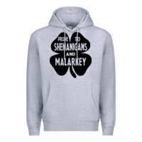 Heather Grey prone to shenanigans and malarkey Premium Hoodie - linhVisuals