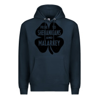 Navy prone to shenanigans and malarkey Premium Hoodie - linhVisuals