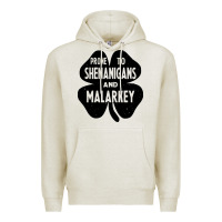 Oatmeal Heather prone to shenanigans and malarkey Premium Hoodie - linhVisuals