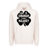 Pale Pink prone to shenanigans and malarkey Premium Hoodie - linhVisuals