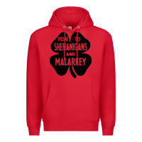 Red prone to shenanigans and malarkey Premium Hoodie - linhVisuals