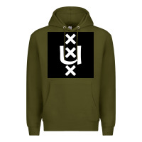 Army Green Amsterdam University Premium Hoodie - linhVisuals