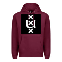 Burgundy Amsterdam University Premium Hoodie - linhVisuals
