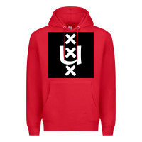 Red Amsterdam University Premium Hoodie - linhVisuals