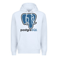 White Postgresql Premium Hoodie - linhVisuals