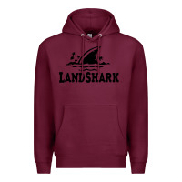 Burgundy landshark Premium Hoodie - linhVisuals