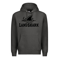 Charcoal Heather landshark Premium Hoodie - linhVisuals