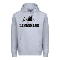 Heather Grey landshark Premium Hoodie - linhVisuals