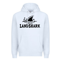 White landshark Premium Hoodie - linhVisuals