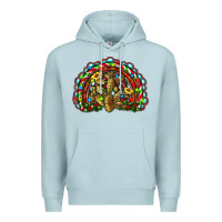 Blue Mist christmas rainbow with leopard cactus Premium Hoodie - RanaPortraitStore