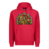 Cardinal christmas rainbow with leopard cactus Premium Hoodie - RanaPortraitStore