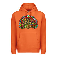 Carrot christmas rainbow with leopard cactus Premium Hoodie - RanaPortraitStore