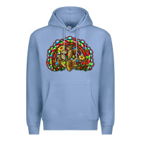 Colony Blue christmas rainbow with leopard cactus Premium Hoodie - RanaPortraitStore