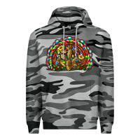 Slate Camo christmas rainbow with leopard cactus Premium Hoodie - RanaPortraitStore