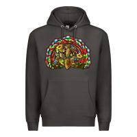 Smoke christmas rainbow with leopard cactus Premium Hoodie - RanaPortraitStore