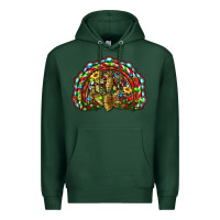 Sports Green christmas rainbow with leopard cactus Premium Hoodie - RanaPortraitStore