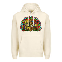 Tofu christmas rainbow with leopard cactus Premium Hoodie - RanaPortraitStore
