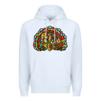 White christmas rainbow with leopard cactus Premium Hoodie - RanaPortraitStore