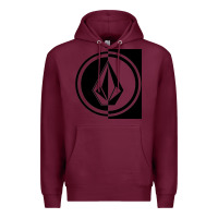 Burgundy Volcom Style Premium Hoodie - linhVisuals