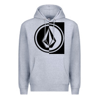 Heather Grey Volcom Style Premium Hoodie - linhVisuals