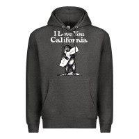 Charcoal Heather i love you california bear state hug Premium Hoodie - linhVisuals