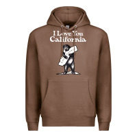 Chestnut i love you california bear state hug Premium Hoodie - linhVisuals