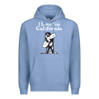 Colony Blue i love you california bear state hug Premium Hoodie - linhVisuals