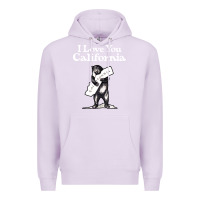 Lilac i love you california bear state hug Premium Hoodie - linhVisuals