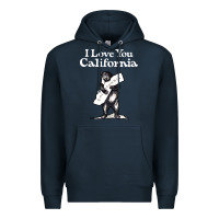 Navy i love you california bear state hug Premium Hoodie - linhVisuals