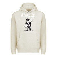 Oatmeal Heather i love you california bear state hug Premium Hoodie - linhVisuals