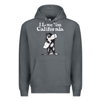 Rock i love you california bear state hug Premium Hoodie - linhVisuals
