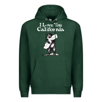 Sports Green i love you california bear state hug Premium Hoodie - linhVisuals