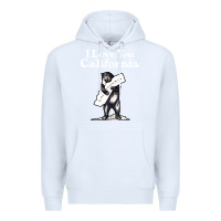 White i love you california bear state hug Premium Hoodie - linhVisuals
