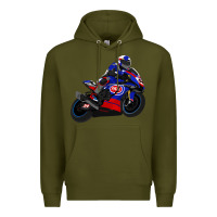 Army Green Superbike Toprak Razgatlıoğlu Premium Hoodie - linhVisuals