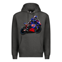 Charcoal Heather Superbike Toprak Razgatlıoğlu Premium Hoodie - linhVisuals