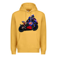 Mustard Superbike Toprak Razgatlıoğlu Premium Hoodie - linhVisuals