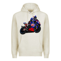 Oatmeal Heather Superbike Toprak Razgatlıoğlu Premium Hoodie - linhVisuals