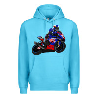 Ocean Blue Superbike Toprak Razgatlıoğlu Premium Hoodie - linhVisuals
