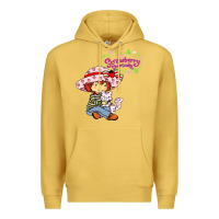 Antique Gold strawberry shortcake and cat Premium Hoodie - linhVisuals